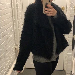 Black fuzzy jacket